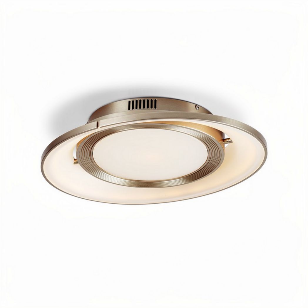 Lampa sufitowa LED 40 x 40 x 10cm z metalową obudową w kolorze srebrnym