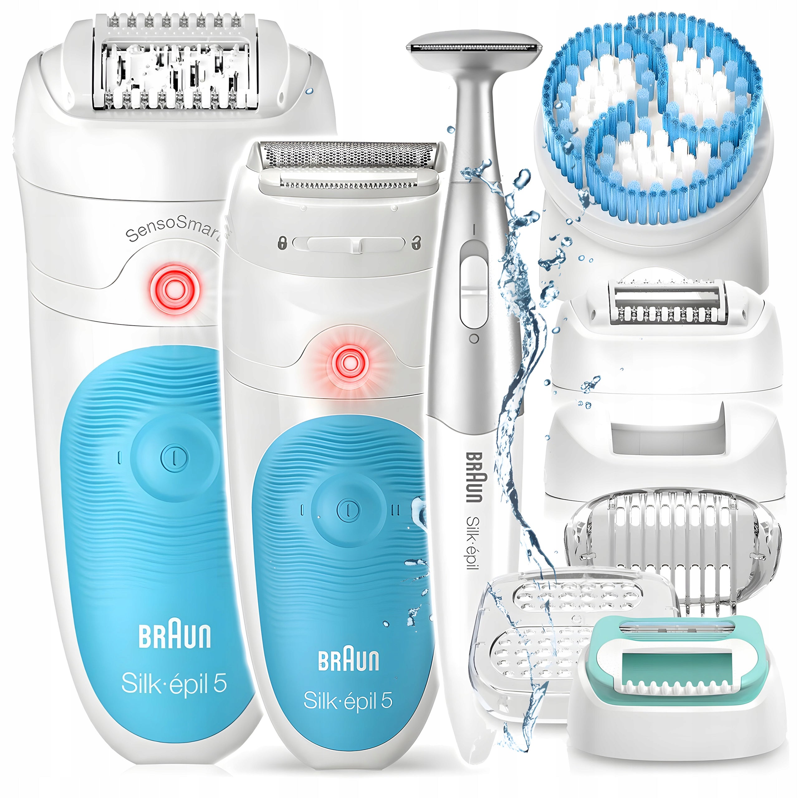 DEPILATOR BRAUN Silk-epil 5 SensoSmart WETDRY + SPA + GOLARKA + TRYMER 5w1(DEPILATOR BRAUN Silk-epil 5 SensoSmart WETDRY + SPA + GOLARKA + TRYMER 5w1)