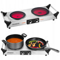 Transa Electronics Kuchenka elektryczna CERAMICZNA DWUPALNIKOWA TERMOSTAT 2 PALNIKI 2100W