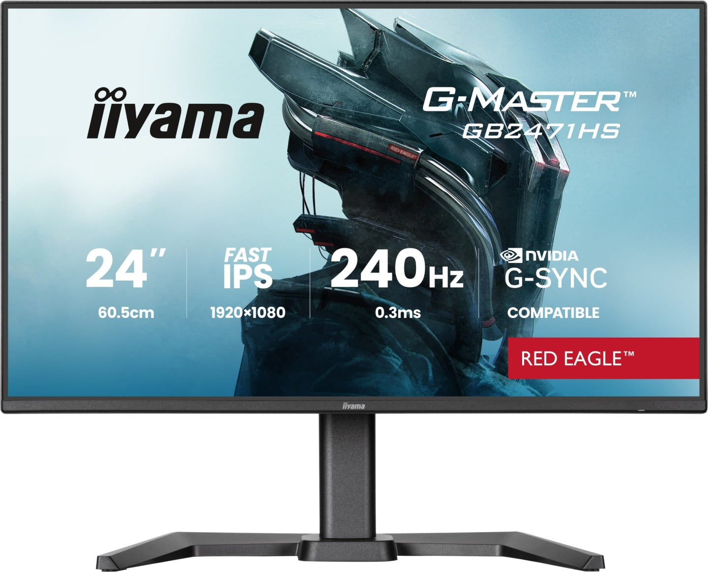 iiyama 2X Monitor LED 24 iiyama G-Master GB2471HS-B1 Red Eagle