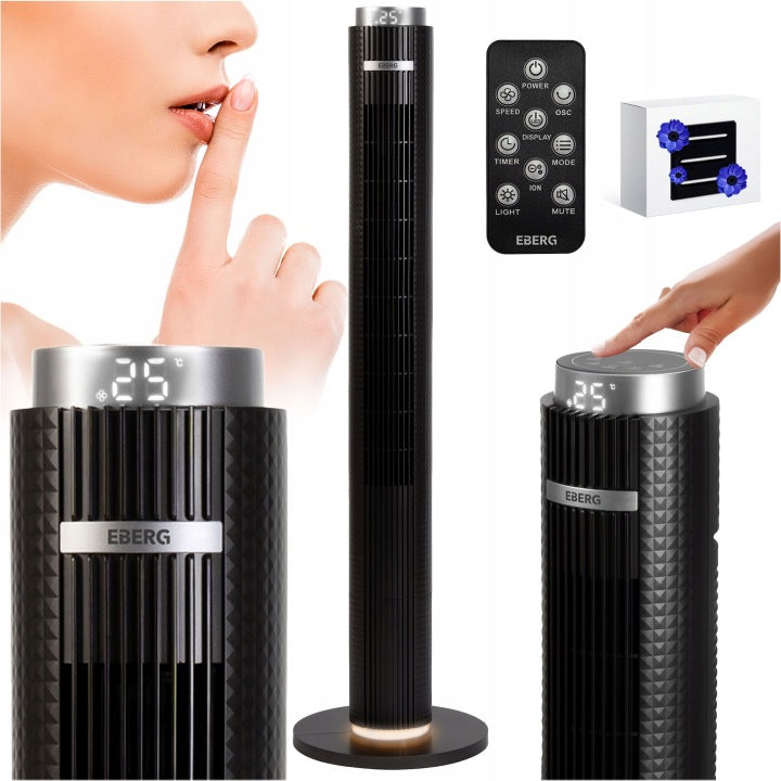 EBERG Wentylator kolumnowy stojący EBERG ELIF wiatrak 117cm LED +JONIZACJA+AROMA(Wentylator kolumnowy stojący EBERG ELIF wiatrak 117cm LED +JONIZACJA+AROMA')