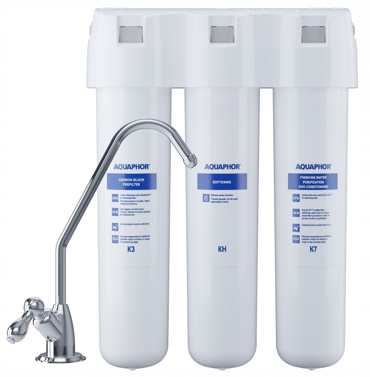 Filtr Aquaphor Podzlewowy z baterią, Filtracja 3-stopniowa do 6000L(Filtr Aquaphor Podzlewowy z baterią)